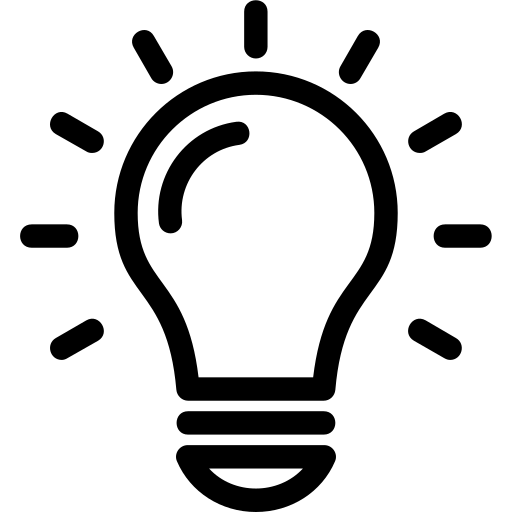 Illustration d'une ampoule, symbole d'idée ou d'innovation.